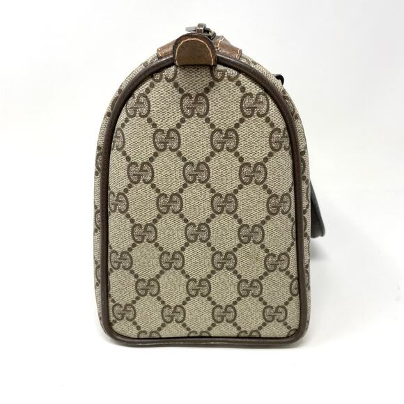 Gucci GG Supreme Monogram Web Vintage Boston Bag Canvas Leather Beige Brown - Picture 5 of 16